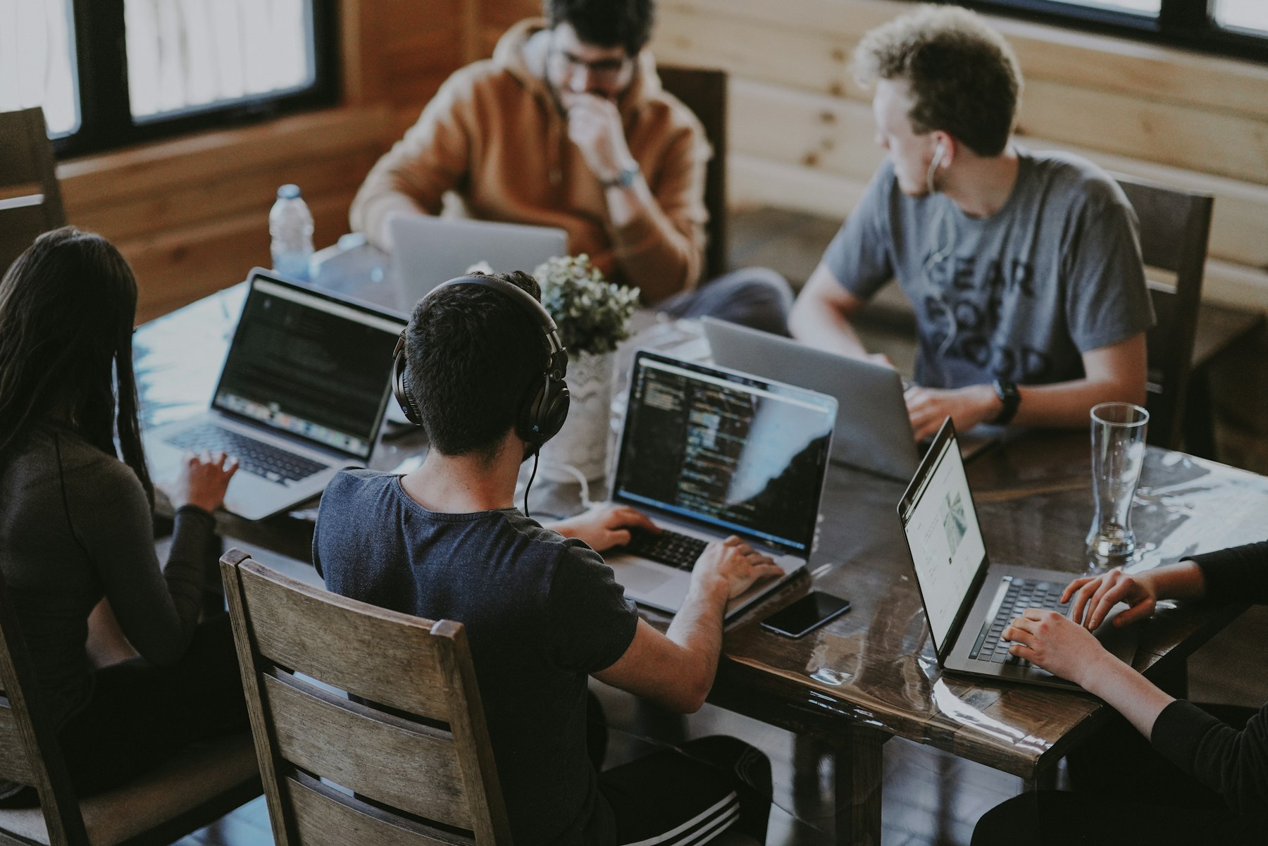 Technology team at work